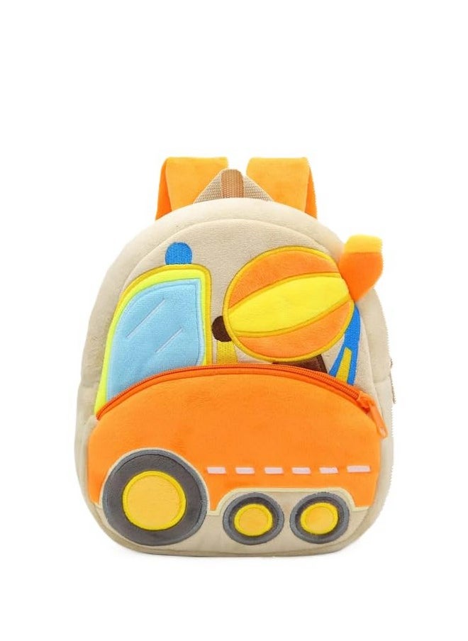 School Bag For Cute Kids For (1-6 Years), Preschool Soft Plush Car Bag For Toddlers, Mini Travel Full Embroidery Backpack For Boys And Girls