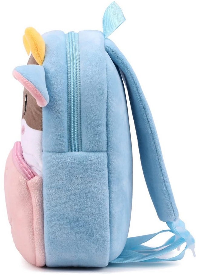 Cute Boy'S And Girl'S Plush Kids Bag Full Embroidery Designs Mini Travel Backpack (New Cow)