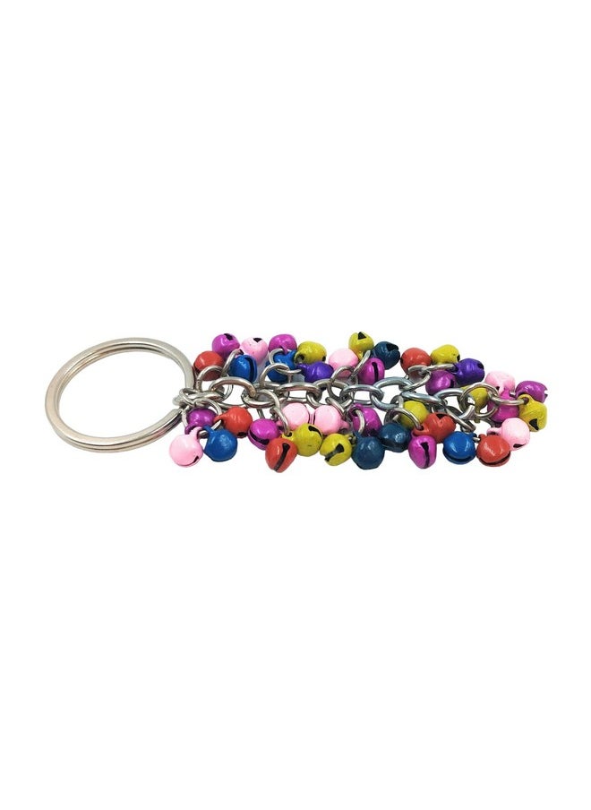 Jingle Rainbow Mini Bell 6Mm 40 Pc Joint Hand Made Metal Keychain Matt Multicolour