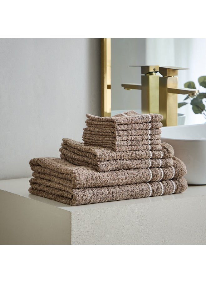 Atlanta 10-Piece Textured Cotton Towel Set 136 x 68 cm