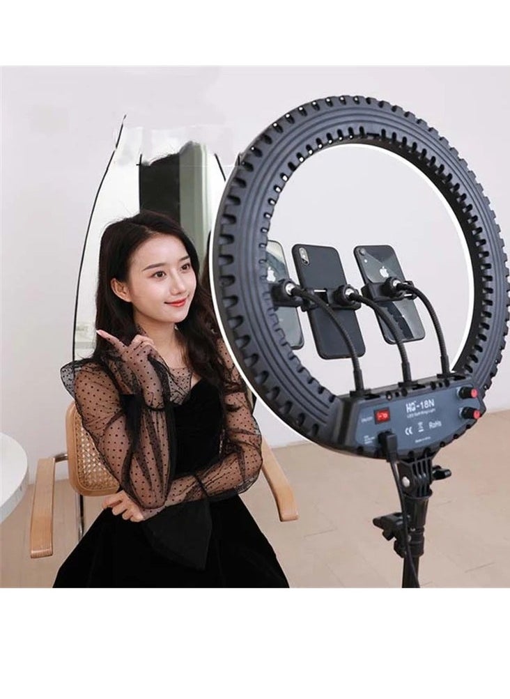 HQ-18N LED Ring Light For Vlogging Photography And Video Shooting With Remote Control Phone Clamp And  Tripod Mount