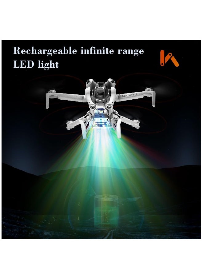 Colorful Landing Gear for DJI Mini 4 Pro with Flash LED Lights Foldable Extended Landing Legs Protector Kit for DJI Mini 4 Pro Drone Accessories