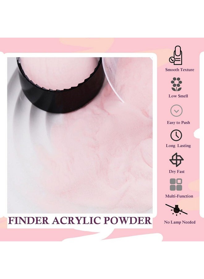 Acrylic Powder Set - 3 Colors 30G White Clear Pink Acrylic Nail Powder Professional Polymer Colored Acrylic Nail Powder For Acrylic Nail Extension Carving