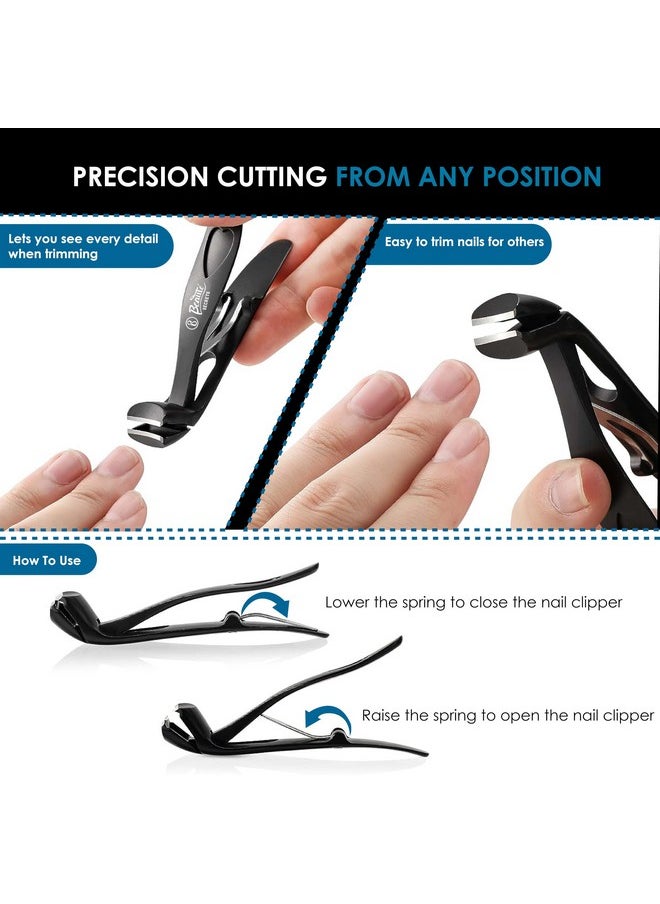 Large Nail Clippers 4 Times Wider Jaw Opening Nail Cutter, 9Mm Wide With A 7-Shape Angled Head For Precision Trimming (Bs-Pnt-515)