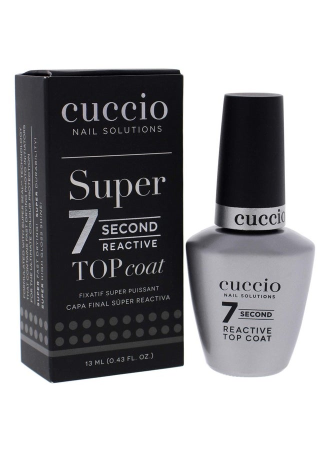 Cuccio 7 Second Reactive Top Coat, 0.43 Ounce