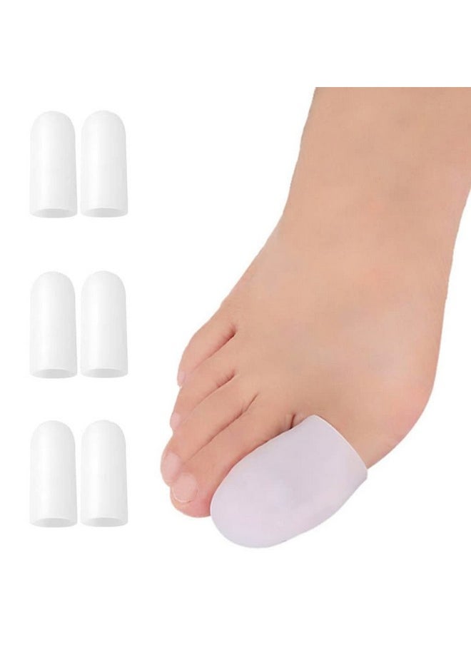 3 Pairs Silicone Gel Toe Separator Big Toe Protector Toe Cover Caps For Painful Blisters Calluses Corns, Protective Toe Caps (L)