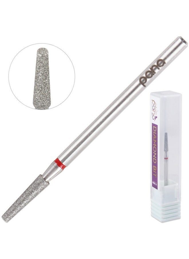 3/32” Diamond Nail Drill Bit (Fine Grit) - Professional Cuticle Nail Drill Bits For Acrylic Gel Nails Dry Manicure Pedicure Shape Remove Tools (Cone Bit, Style 14)