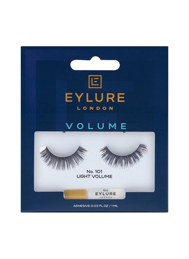 London False Eyelashes - Volume No. 101 Light Volume (False Eyelashes With Glue) | Last Up To 5 Wears