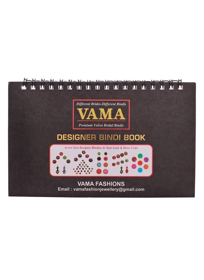 Fashions Multicolour Stone Border Kumkum Sticker Designer Spiral Bindi Booklet Bride For Women (372 Full Stone Bindi Book) Pack Of 1