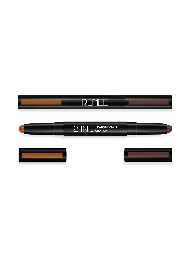 2 In 1 Transfer Not Crayon Lc 04, 4Gm| Long Lasting & Smudge Proof Formula| Matte Lip Color With 1 Light & Dark Shades| Enriched With Shea Butter