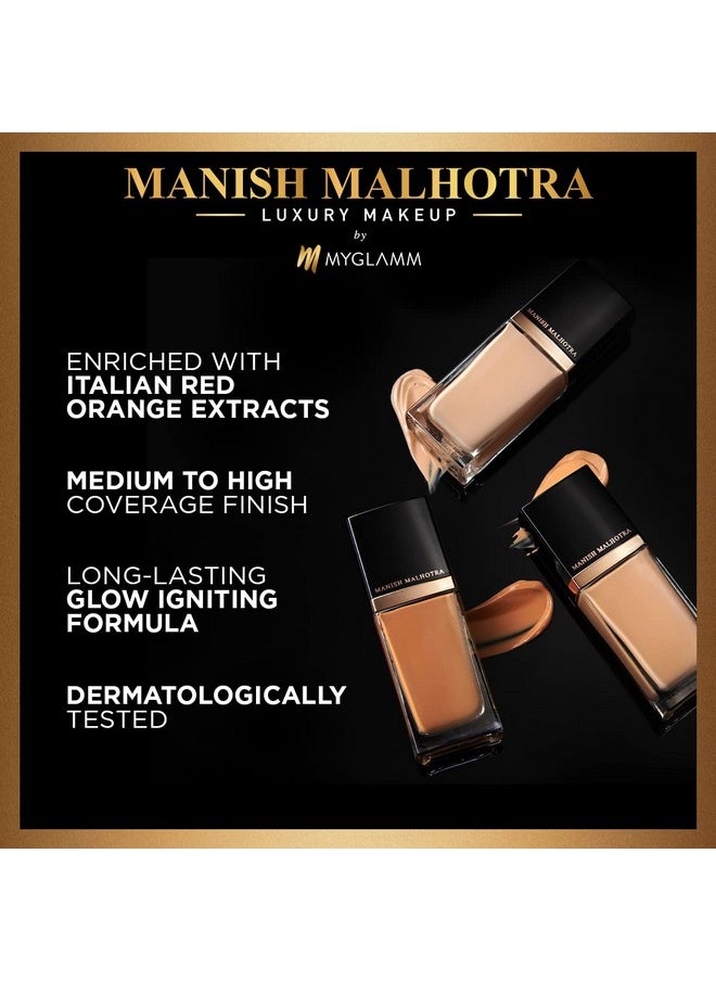 Manish Malhotra Beauty Skin Awakening Foundation Lotion Form- Cool Ivory - 34Gm | For Very Fair Skin | With Vitamin C, Long Lasting, Medium To High Coverage