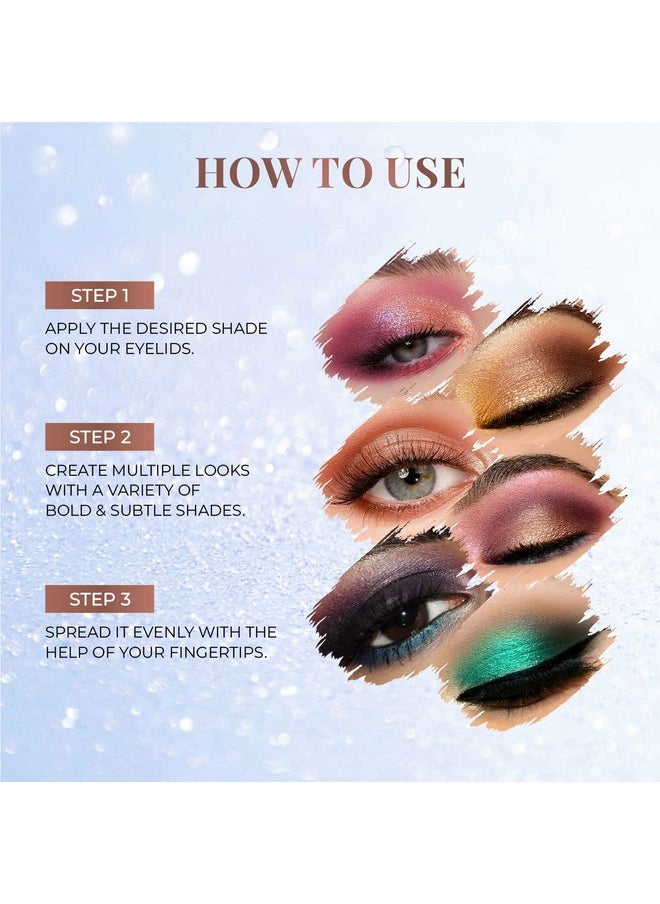 8 In 1 Herbal Metallic-Shimmer Finish, Long Lasting & Ultra Smooth Eye Shadow Lidsticks With Kumkumadi - 12Gm (Infinity & Beyond)