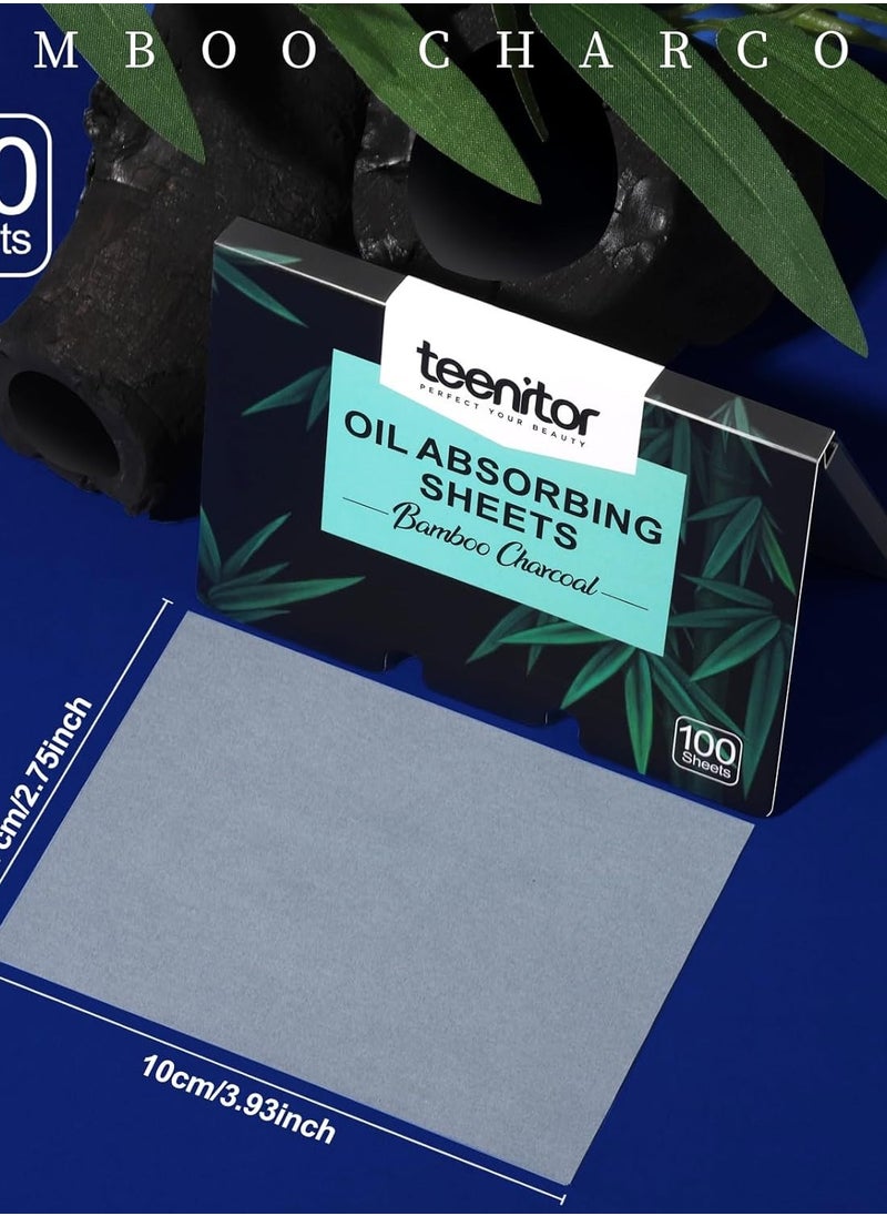 Teenitor 800 Counts Oil Blotting Papers for Face, Bamboo Charcoal Oil Absorbing Sheets for Oily Skin, Oil Blotting Sheets for Face, Oil Absorbent Pads...