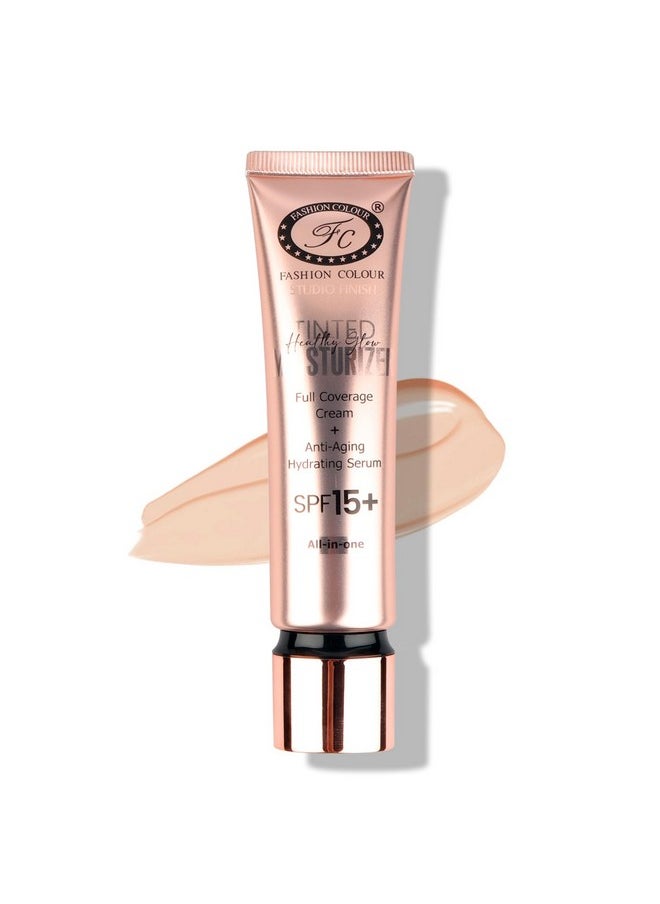 Healthy Glow Tinted Moisturizer | Natural Glow | Spf 15 | Anti-Ageing Properties | Hydrating Serum | Lightweight Formula | Blends Easily | Suitable For All Skin Types | Beige | 30Ml