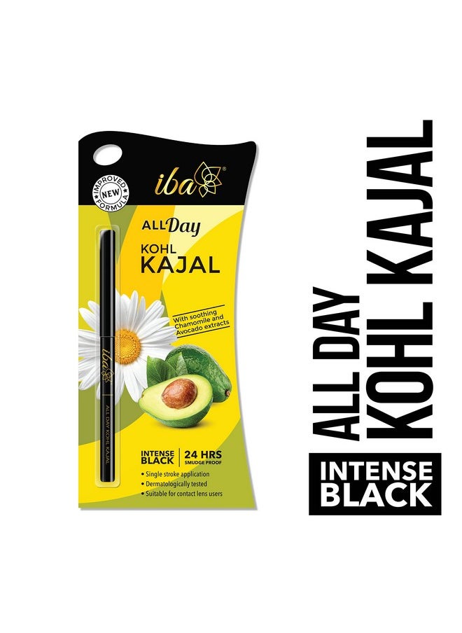 All Day Kohl Kajal, Jet Black, 0.35G (Pack Of 2) | For Eye Makeup | 24 Hr Long Stay | Smudge Proof & Waterproof Eye Makeup | Deep Matte Finish | Halal Certified & Vegan Makeup