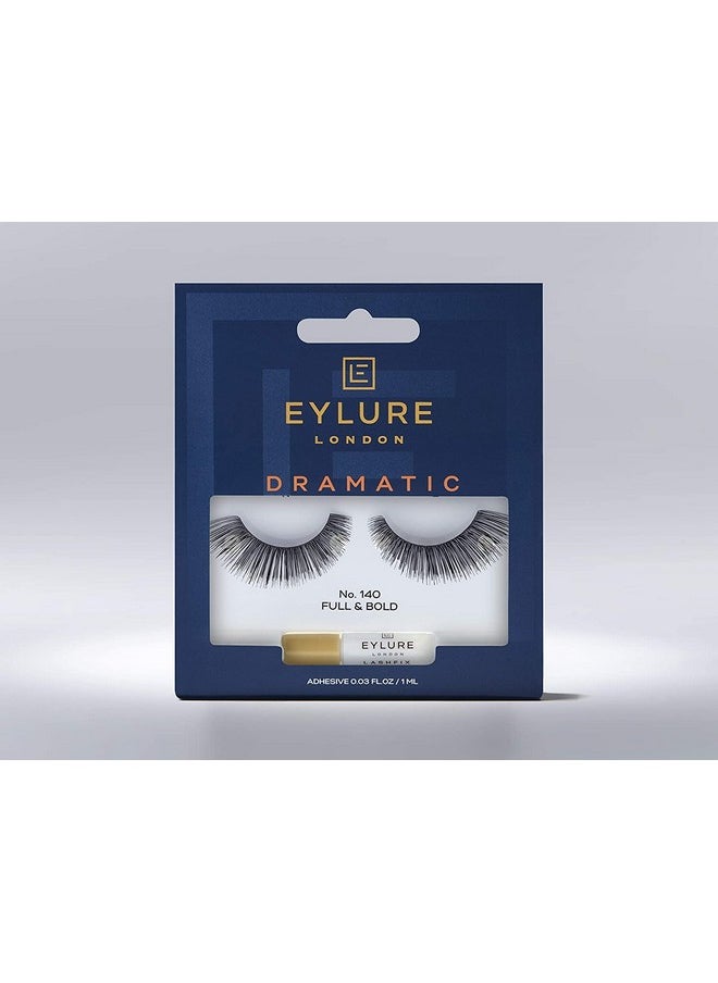 London False Eyelashes - Dramatic No. 140 Full & Bold (False Eyelashes With Glue) | Last Uo To 5 Wears