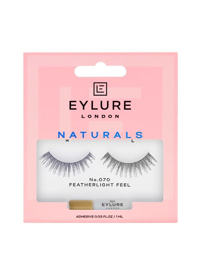 London False Eyelashes - Naturals No. 070 Featherlight Feel Lashes With Adhesive Black