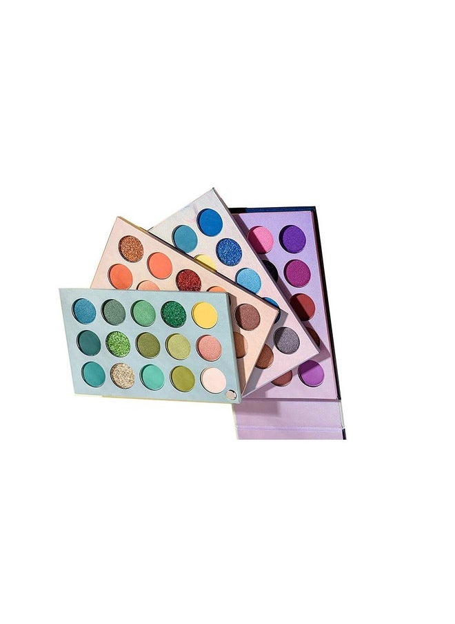 Eyeshadow Palette 60 Color Makeup Palette Highlighters Eye Make Up High Pigmented Professional Mattes & Shimmery Finish - Multicolor