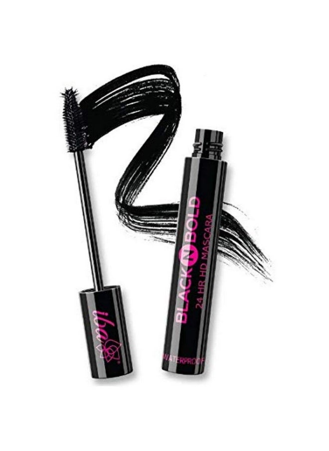 Black N Bold 24 Hr Hd Mascara, Black, 8 Ml L Waterproof, Lengthening, Curling, Volumising L 100% Vegan & Cruelty Free