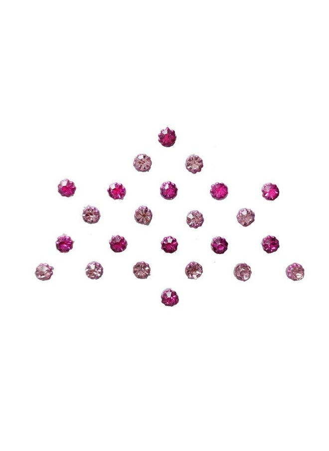 Comet Busters Beautiful Pink Diamond Dot Bindi For Women (Bin120)(2.5Mm)