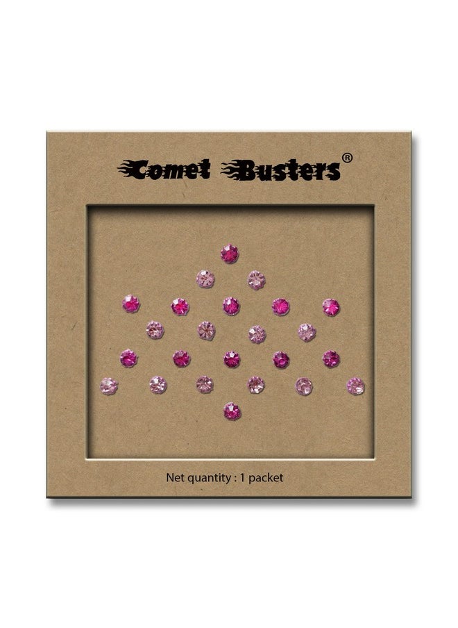 Comet Busters Beautiful Pink Diamond Dot Bindi For Women (Bin120)(2.5Mm)