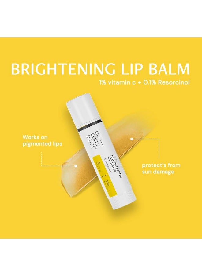 Radiant Lips & Skin Set: Spf Lip Balm (4G) & Non-Irritating Vitamin C Face Serum (30Ml) | For Dark Pigmented Dry Flaky Lips, Brightens Pigmented Lips | Beginner Friendly & Highly Stable | Pack Of 2