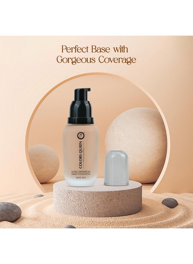 Ultra Definition Liquid Foundation | Lightweight & Long Lasting Full Coverage Foundation With Natural Matte Finish | Easy To Blend, Waterproof & Sweat Proof Foundation For Face Makeup