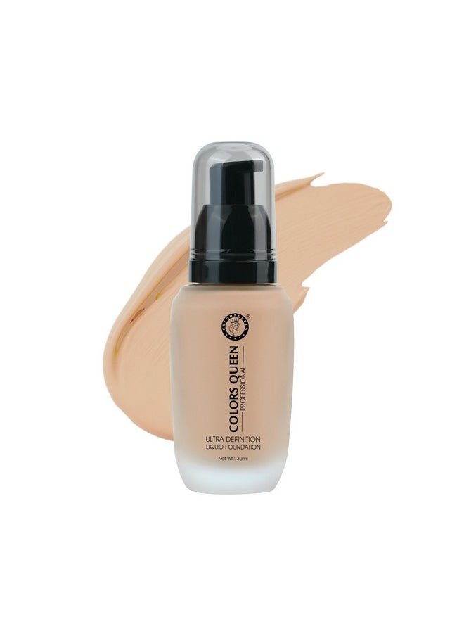 Ultra Definition Liquid Foundation | Lightweight & Long Lasting Full Coverage Foundation With Natural Matte Finish | Easy To Blend, Waterproof & Sweat Proof Foundation For Face Makeup