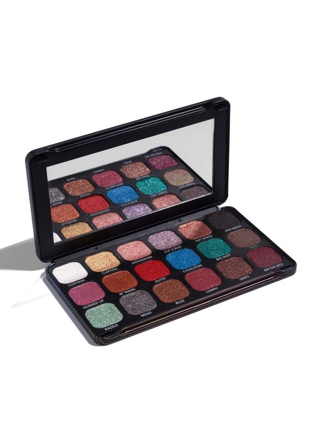 18 Color Diamond Shine Pigmented Eyeshadow Palette (Glow On)