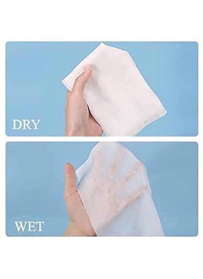 Soft Disposable Non-Woven Cloth/Fabric Facial Tissue | Dry Wipe Cleaning Beauty Towel Salon Use Makeup Removal | Durable Multi-Purpose Tissue Napkin Dry Hanky (10 * 10 Inch 200Pcs)