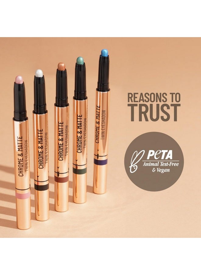 Chrome & Matte Twin Eyeshadow Stick | Mix Of Matte And Shimmer | Easy To Blend, Non Creasing Eyeshadow | 24 Hour Stay | Shade- Autumm Break, 2G