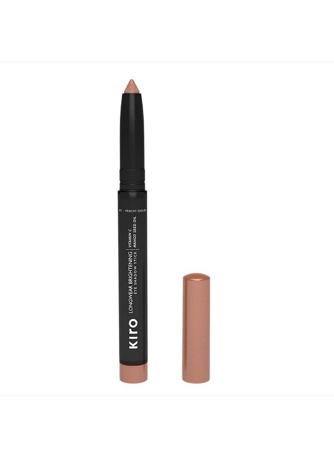 Matte Finish Long Wear Brightening Waterproof Vegan, No Parabens, Vitamin C &Mango Seed Oil, Intense Pigmentation, Non Toxic Eye Shadow Stick (Peachy Gold, 1.4 G)