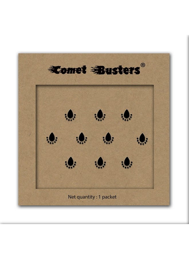 Comet Busters Handcrafted Traditional Black Bindi For Women (Bin065)(8Mm)