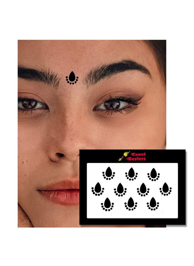 Comet Busters Handcrafted Traditional Black Bindi For Women (Bin065)(8Mm)