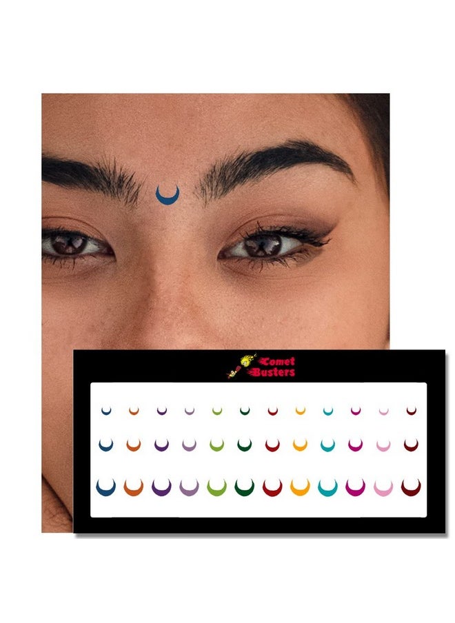 Comet Busters Multicolored Multisized Moon Bindis (5Mm, 7Mm, 9Mm) (Bv1368)