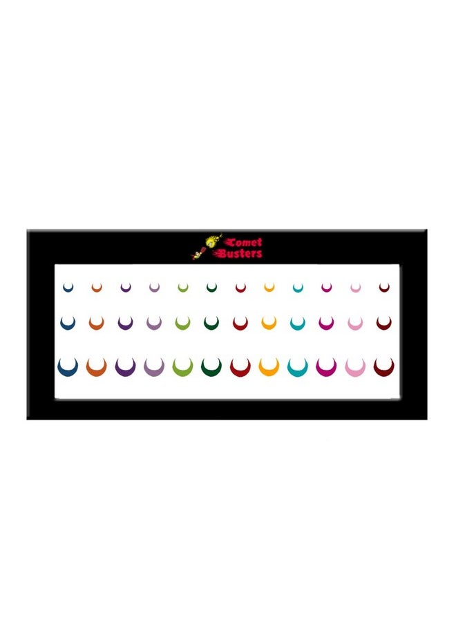 Comet Busters Multicolored Multisized Moon Bindis (5Mm, 7Mm, 9Mm) (Bv1368)