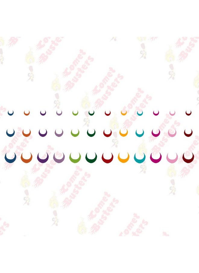 Comet Busters Multicolored Multisized Moon Bindis (5Mm, 7Mm, 9Mm) (Bv1368)