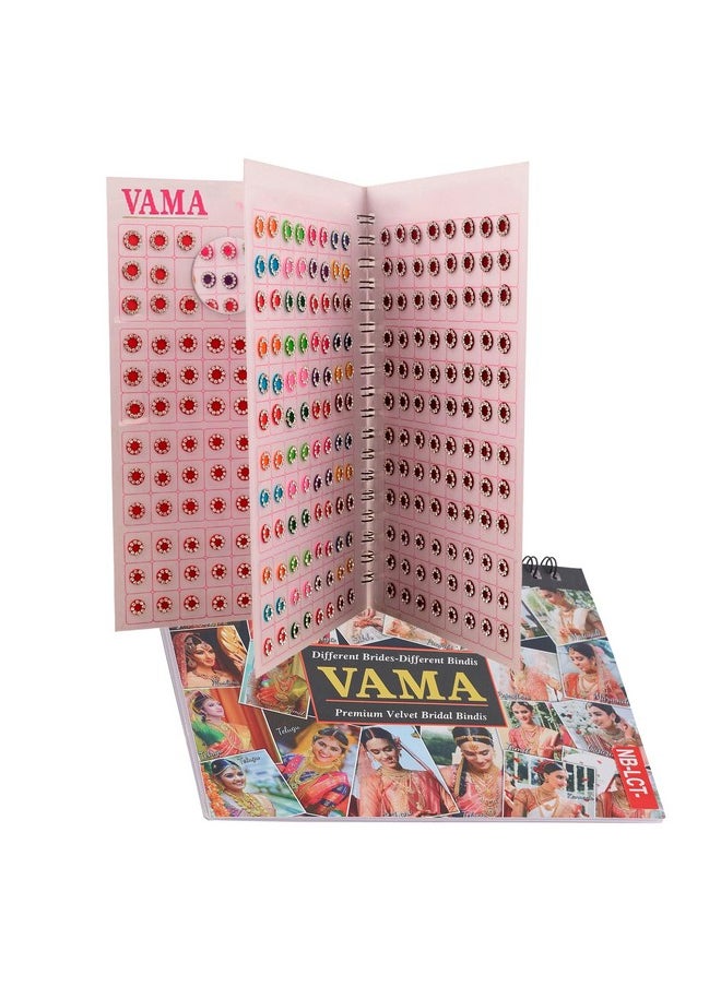 Forehead Sticker Kumkum Gold & White Stone Multicolour Bindi Booklet For Women & Girls (Stone Bindi Book - 376 Bindis)