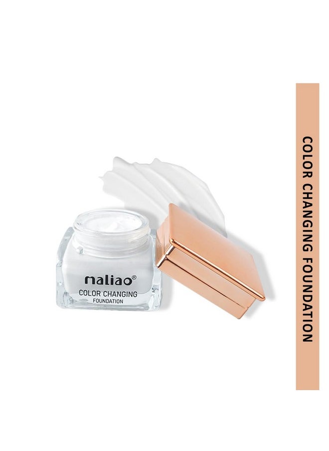 Colour Changing Waterproof Full Coverage Foundation For All Skin Type Lotion With Satin Finish 30Ml