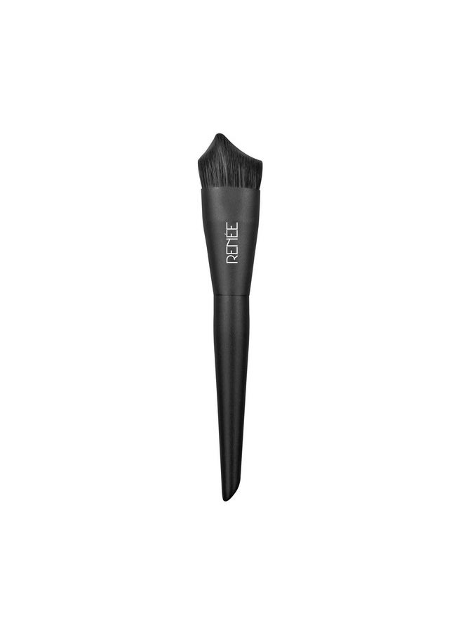 Renee Professional Makeup Brush With Easy-To-Hold, Ultra Soft Bristles For Precise Application & Perfectly Blended Look, Foundation Brush R4, 1Pc - Black