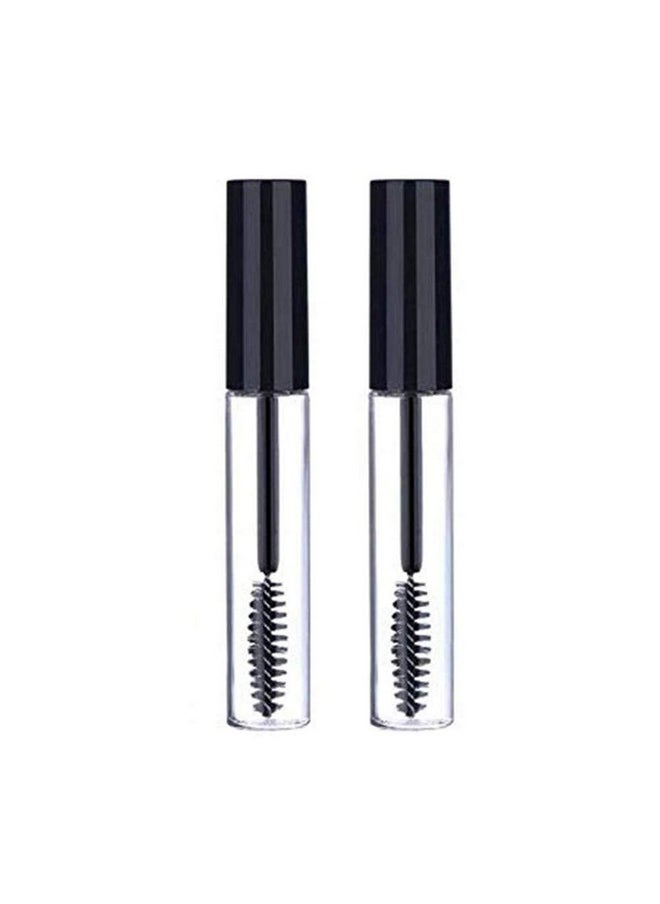 2Pcs 10Ml Empty Mascara Tube With Eyelash Wand, Eyelash Cream Container Bottles Transfer Pipettes For Applying Castor Oil And Diy Cosmetics 2 Pcs