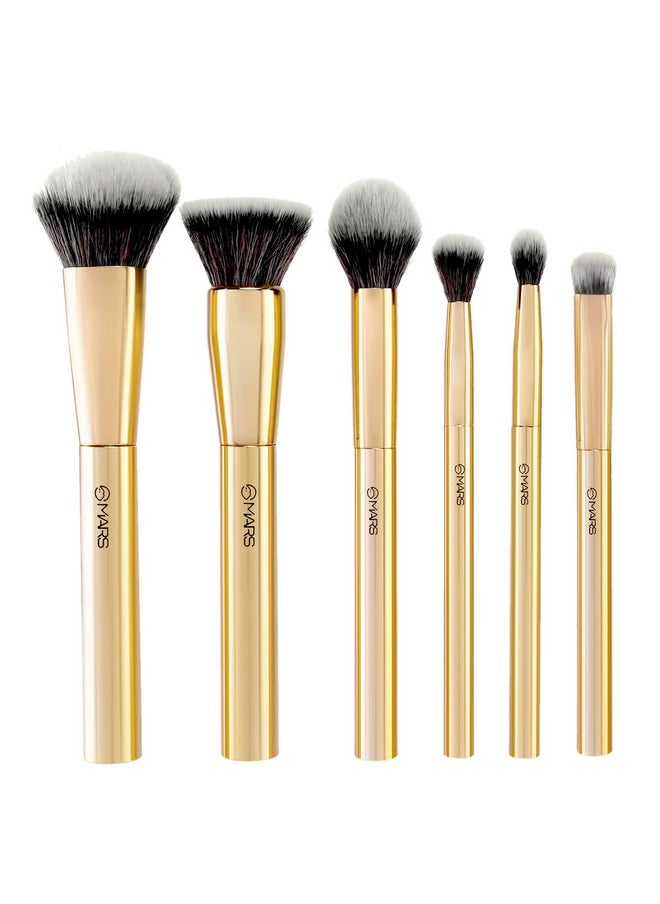 Mars Artist'S Arsenal Makeup Brush Set For Professional Makeup | Eyeshadow Blending Brushes (3Pcs) | Foundation, Blush, Powder And Foundation Brush (1Pcs Each)