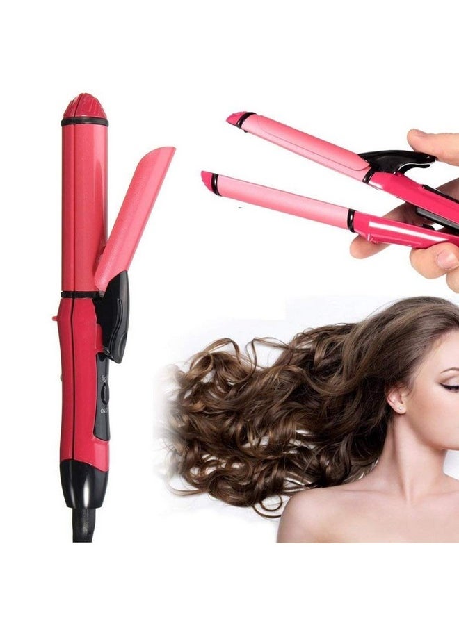 Makeup Kit Combo Pack(Pink Red Lipstick,Kajal,Foundation,18Colour Mini Eyeshadow,2 In 1 Hair Straightener And Curler)