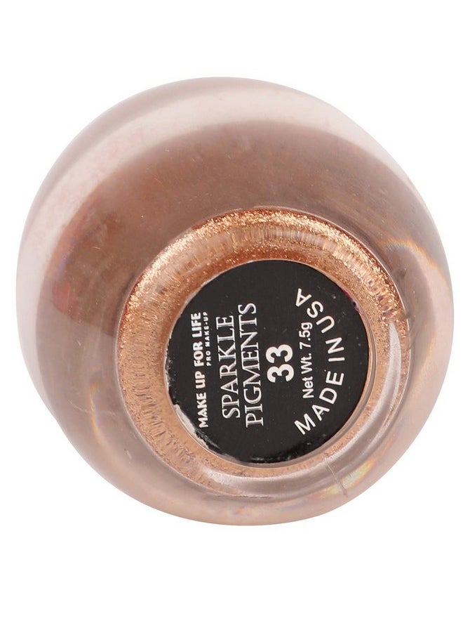 Pigment Eyeshadow Jewel Glitters Sparkle Dramatic Look -33, Golden, 7 G