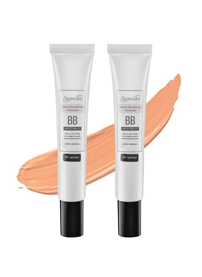 Moisture Glow Bb Natural Cream 01 Light Beige, Spf27/Pa+++, All Skin Types, Pack Of 2, 60G