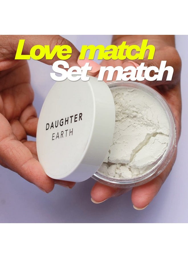 Snowdust Makeup Setting Powder With Beauty Brush | Hydrates Brightens & Comforts The Skin | Matte Finish Suitable For All Skin Tones | Lightweight & Locks Your Makeup | 12 Gm