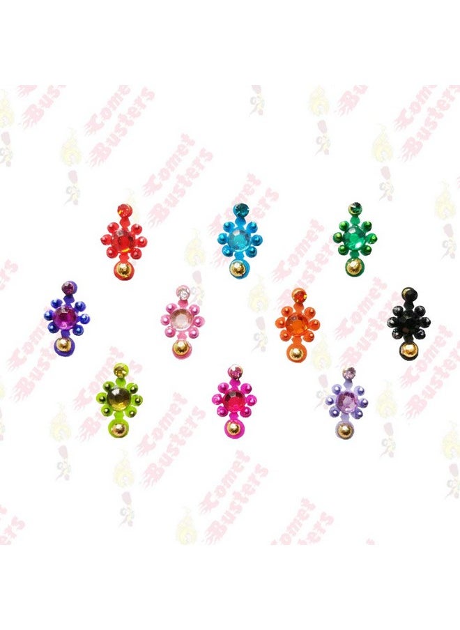 Multicolor Bindi For Women (Bin185)(9Mm)