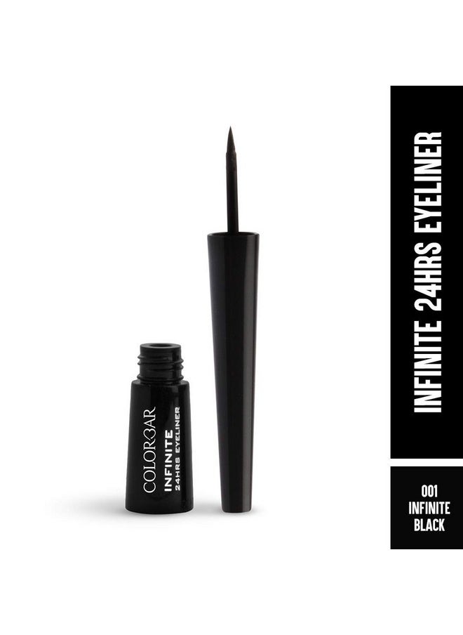 Infinite 24 Hours Eyeliner, Black 001, 2.5Ml | Non-Transfer, Sweat Proof Formula | Lasts Upto 24 Hours