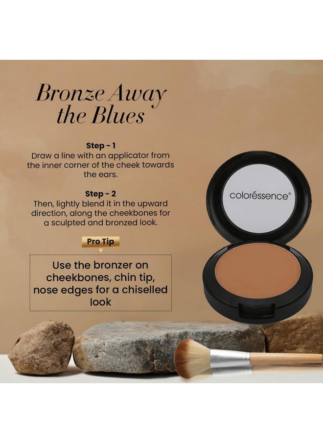 Matte Bronzer Contour Powder Natural Highlighter For Face Sculpting Sun Kissed Look | Oil Control & Waterproof | Creamy & Ultra Fine Texture, 10 Gm