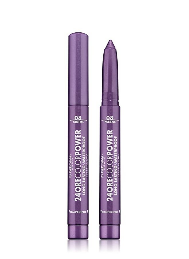 Milano 24Ore Color Power Long Lasting & Waterproof Eyeshadow Stick 08 Deep Purple